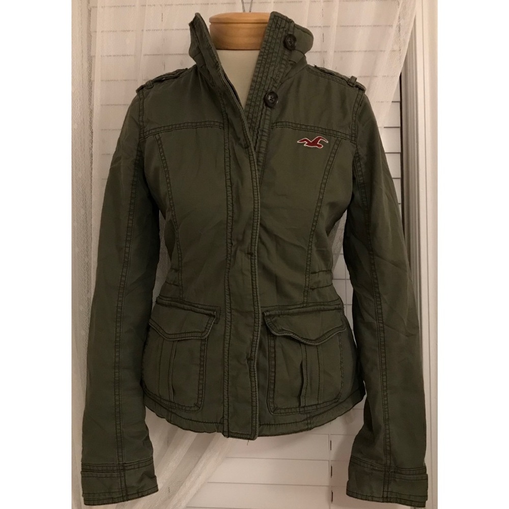 Hollister Navy Green Coat